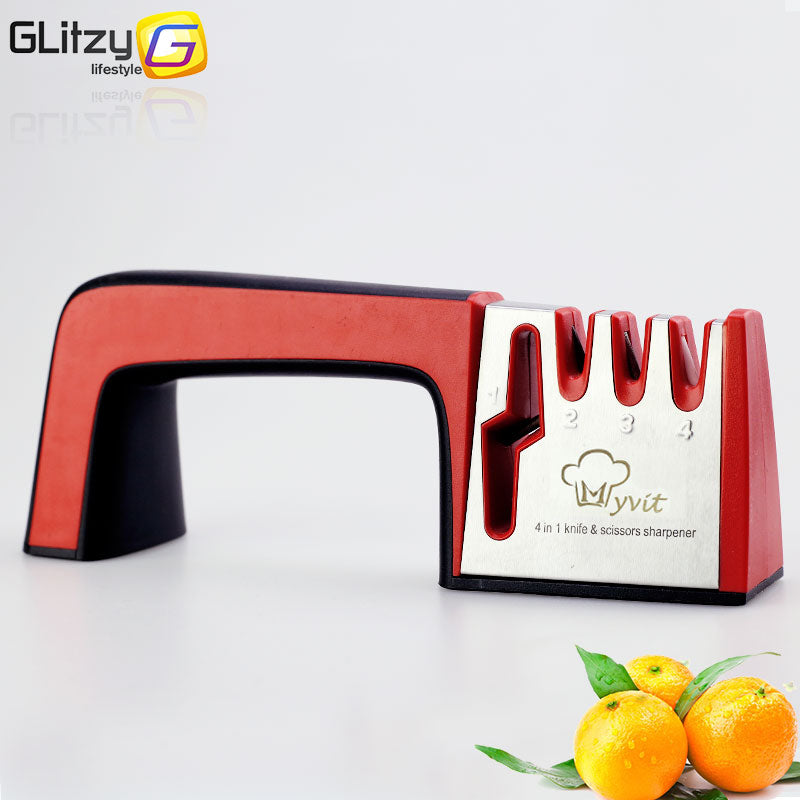 Knife Sharpener 4 Stage Professional Kitchen Sharpening Stone